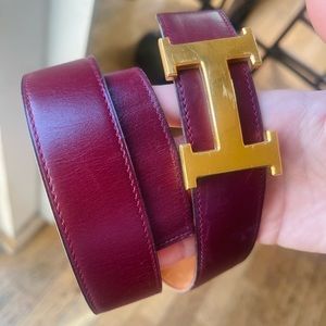 Hermès 32 mm Gulliver Leather H Belt Kit